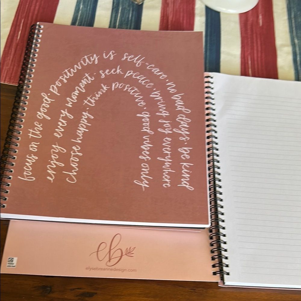 Elyse Breanne Inspirational Spiral Notebook in Pink new